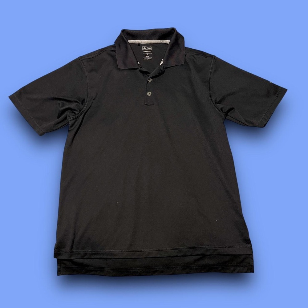 Adidas Black Polo Golf Shirt Size Medium Preppy Sporty Casual